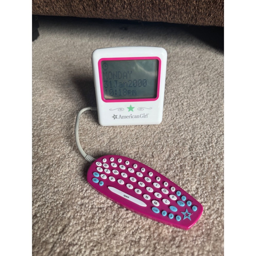 American Girl Computer with Keyboard Purple White